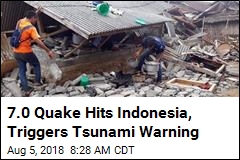 On Heels of One Quake, Another 7.0 Hits Indonesia