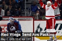 Red Wings Send Avs Packing