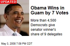 Obama Wins in Guam by 7 Votes