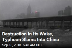 Destruction in Its Wake, Typhoon Slams Into China