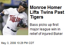 Monroe Homer Lifts Twins Past Tigers