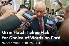 Orrin Hatch Takes Flak for Choice of Words on Ford