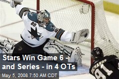 Stars Win Game 6 - and Series - in 4 OTs