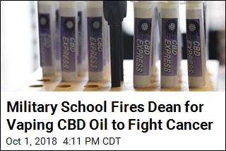 Military School Dean Fired for Vaping CBD Oil to Fight Cancer
