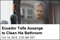 Ecuador Tells Assange to Clean His Bathroom