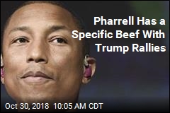 Trump Defends &#39;Fun&#39; Rallies, but Pharrell Has a Beef