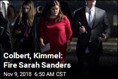 Colbert, Kimmel: Fire Sarah Sanders