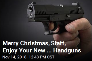 Merry Christmas, Staff, Enjoy Your New ... Handguns