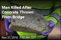 Concrete Thrown From Bridge Causes Fatal Wreck