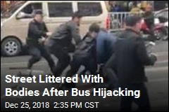 Bus Hijacker Plows Into Pedestrian Crowd