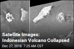 Satellite Images: Indonesian Volcano Collapsed
