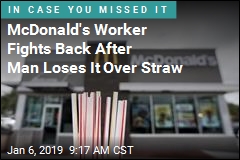 McDonald&#39;s Worker Fights Back After Man Loses It Over Straw