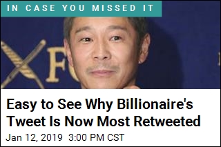 Japanese Billionaire&#39;s Tweet Now the Most Retweeted Ever