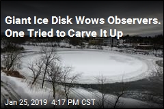 Maine&#39;s Ice Disk Endures Warmth, Fan With a Chain Saw