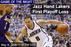 Jazz Hand Lakers First Playoff Loss