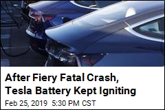 After Fiery Fatal Crash, Tesla Battery Kept Igniting