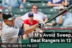 M's Avoid Sweep, Beat Rangers in 12