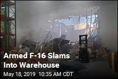Armed F-16 Slams Into Warehouse