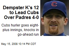 Dempster K's 12 to Lead Cubs Over Padres 4-0