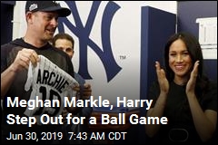 Meghan Markle, Harry Step Out for a Ball Game