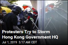 Protesters Try to Storm Hong Kong Government HQ