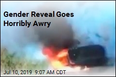 This Car Burned Up, but at Least They Know They&#39;re Having a Boy