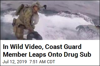 Coast Guard Member Jumps on Drug Sub in Dramatic Raid