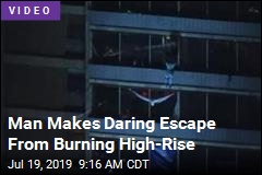 In 3 Tense Minutes, Man Descends From Burning High-Rise