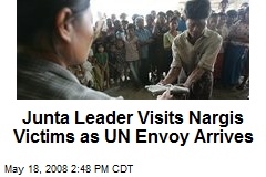 Junta Leader Visits Nargis Victims as UN Envoy Arrives