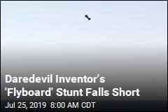 Daredevil Inventor&#39;s &#39;Flyboard&#39; Stunt Falls Short