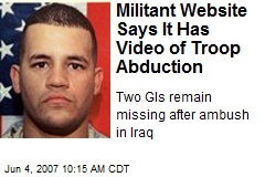 Militant Website Says It Has Video of Troop Abduction