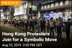 Hong Kong Protesters Make 30-Mile Human Chain
