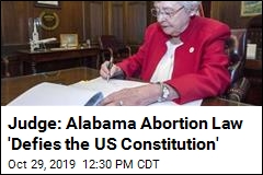 Alabama Law That Nearly Outlaw Abortion Is Blocked