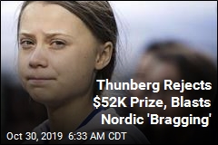 Thunberg Rejects $52K Prize, Blasts Nordic &#39;Bragging&#39;