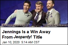 Jennings Takes Lead in Jeopardy! Tournament