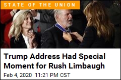 Limbaugh Awarded Medal During Trump Address