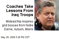 Coaches Take Lessons From Iraq Troops