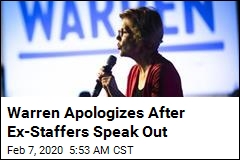 Warren Apologizes to &#39;Tokenized&#39; Ex-Staffers