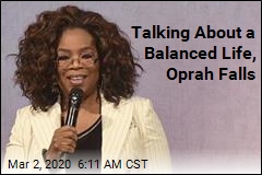 Oprah Tumbles While Talking About Balance