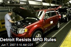 Detroit Resists MPG Rules