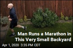 Man Runs a Marathon in This Very Small Backyard