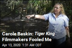 Carole Baskin Reams Tiger King Filmmakers