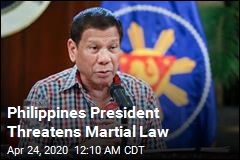 Duterte Threatens to Declare Martial Law