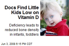 Docs Find Little Kids Low on Vitamin D