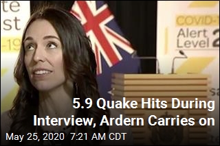 Jacinda Ardern Interview Interrupted by 5.9 Quake