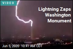Lightning Zaps Washington Monument