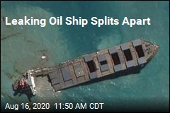 Leaking Oil Ship Splits Apart