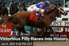 Victorious Filly Races Into History