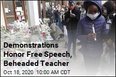 Demonstrations Honor Free Speech, Beheaded Teacher