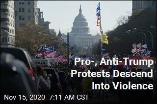 Pro-, Anti-Trump Protests Get Nasty